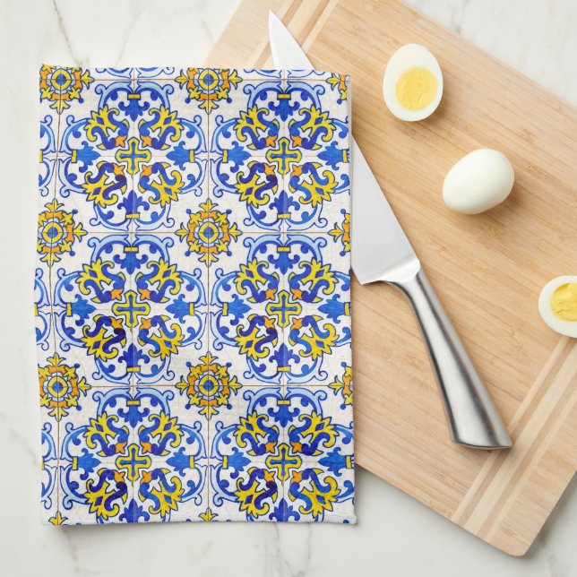 Paño De Cocina Azulejo Art Tile sin igual (Doblado Cuarto)