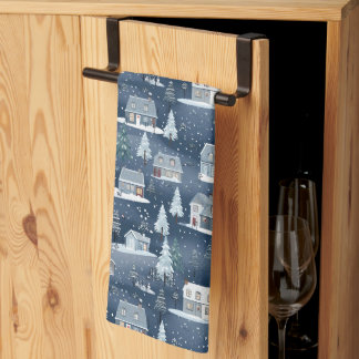Paño De Cocina Azulejo de temporada invernal lindo