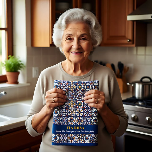 Paño De Cocina Azulejo Sass personalizable (Customizable Azulejo Sass Kitchen Towel)