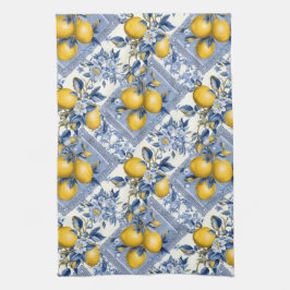 Paño De Cocina Azulejo Talavera Bonito Estampado Total Limones