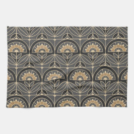 Paño De Cocina Azulejos florales (gris y arena)