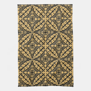 Paño De Cocina azulejos marroquíes - camello beige y negro