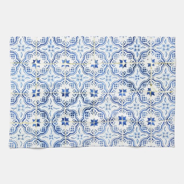 Paño De Cocina Azulejos, Portuguese Tiles (Horizontal)