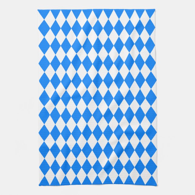 Paño De Cocina Azure Blue Harlequin (Vertical)