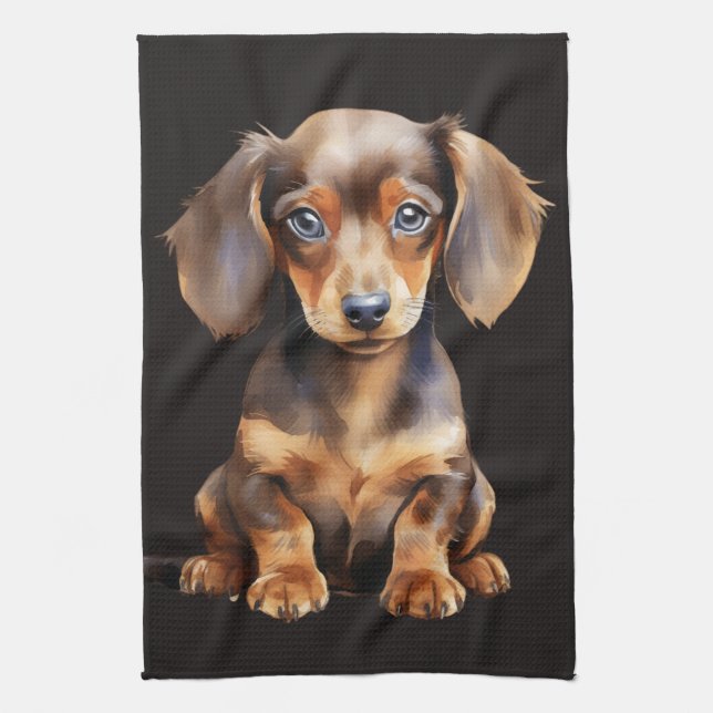 Paño De Cocina Baby Dachshund (Vertical)