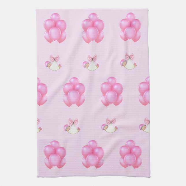 Paño De Cocina Baby Girl Baby Shower (Vertical)