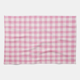 Paño De Cocina Baby Pink Gingham Pattern