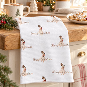 Paño De Cocina Bailarina de Cascanueces Navidad