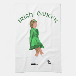 Paño De Cocina Bailarina irlandesa de zapato blando en verde