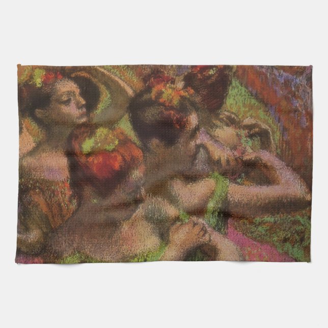 Paño De Cocina Bailarinas Ajustando sus Vestidos (Edgar Degas) (Horizontal)