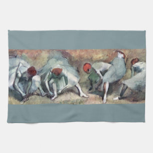 Paño De Cocina Bailarinas atándose los zapatos por Edgar Degas