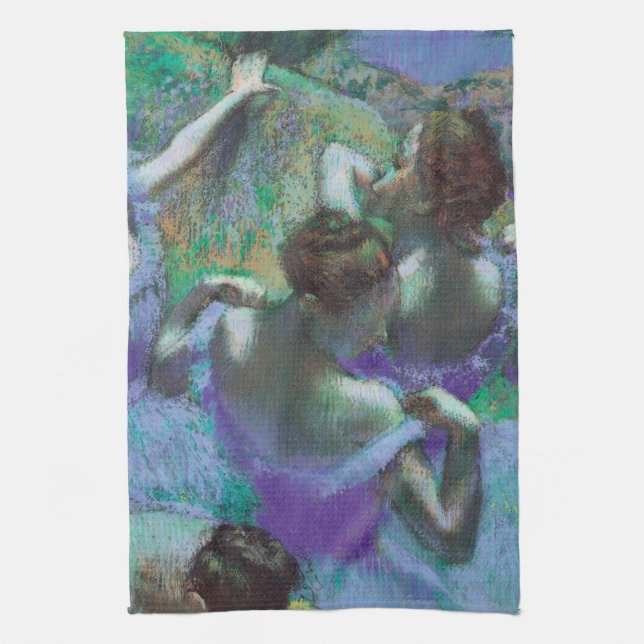Paño De Cocina Bailarinas azules de Edgar Degas, impresionismo vi (Vertical)
