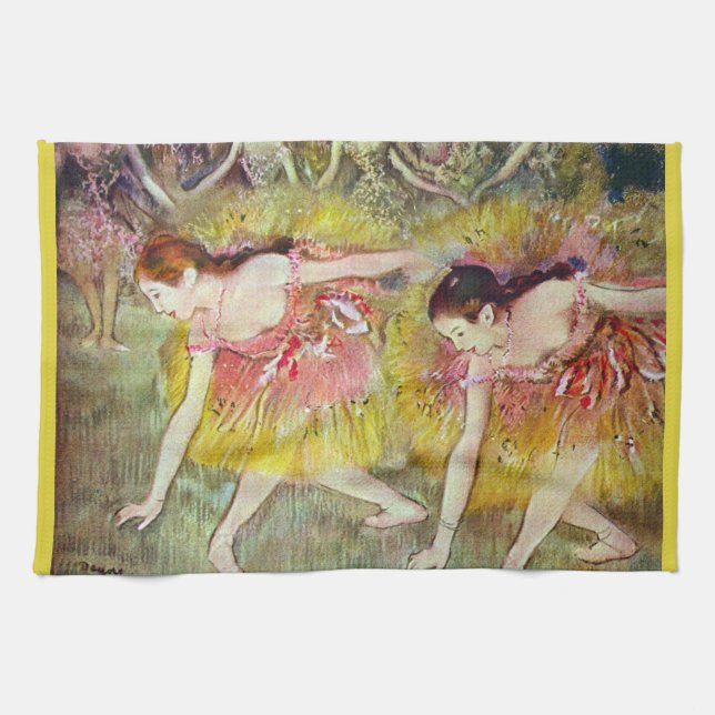 Paño De Cocina Bailarinas dobladas por Edgar Degas, Ballet Art (Horizontal)