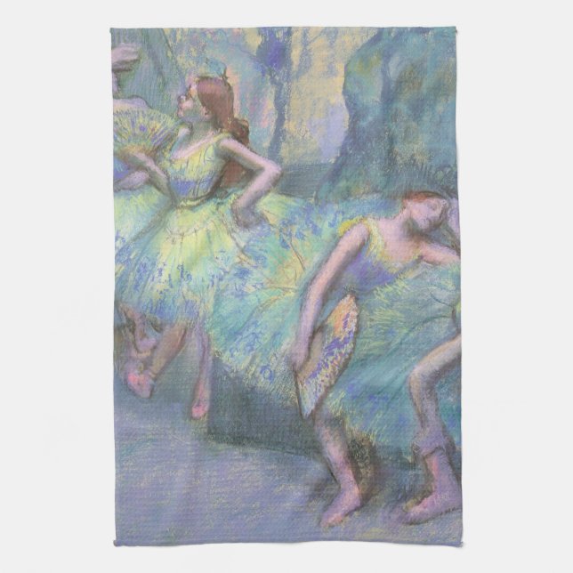 Paño De Cocina Bailarinas en las bambalinas de Edgar Degas (Vertical)