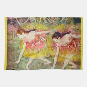 Paño De Cocina Bailarinas inclinándose de Edgar Degas, Arte de ba