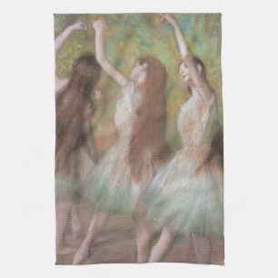 Paño De Cocina Bailarinas Verdes de Edgar Degas, Arte Antiguo de 