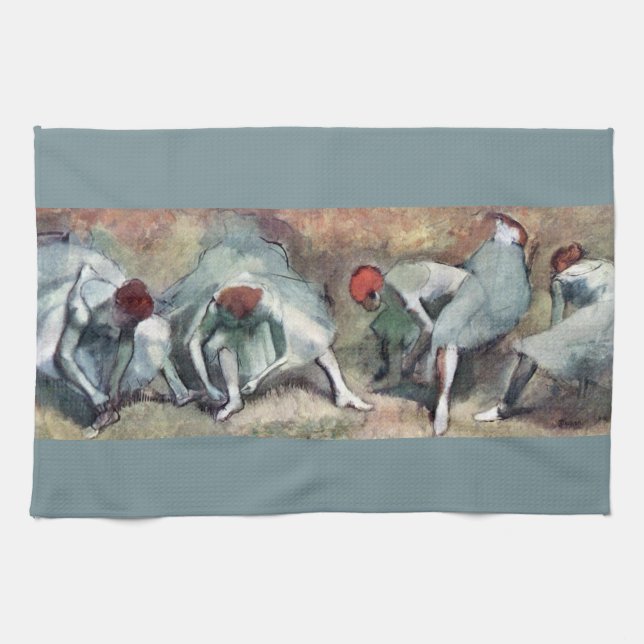 Paño De Cocina Bailarines con sus zapatos por Edgar Degas (Horizontal)