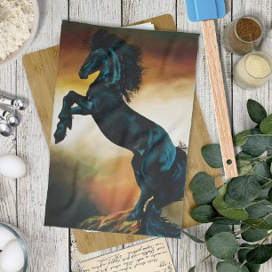 Paño De Cocina Baile de fantasía de Unicorn negro