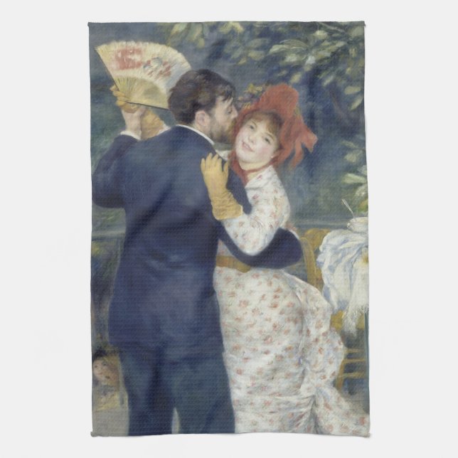 Paño De Cocina Baile rural de Pierre Renoir, Bella Artes de la ép (Vertical)