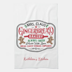 Paño De Cocina Baking de galletas de Navidad personalizadas para 