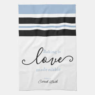 Paño De Cocina Baking is Love Made Edible Classy Script Strike