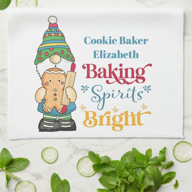 Paño De Cocina Baking Spirit Navidades brillantes festividades (Doblado)