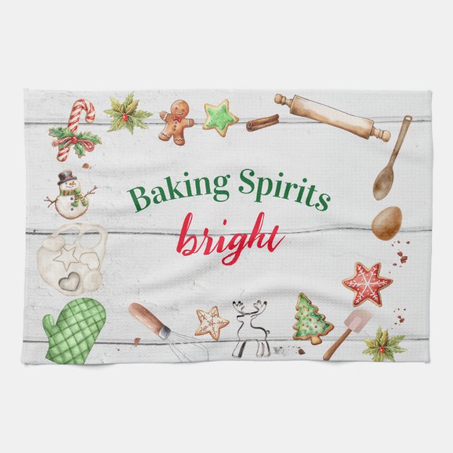 Paño De Cocina Baking Spirits Bright Christmas (Horizontal)