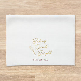 Paño De Cocina Baking Spirits Navidades de nombre de familia bril