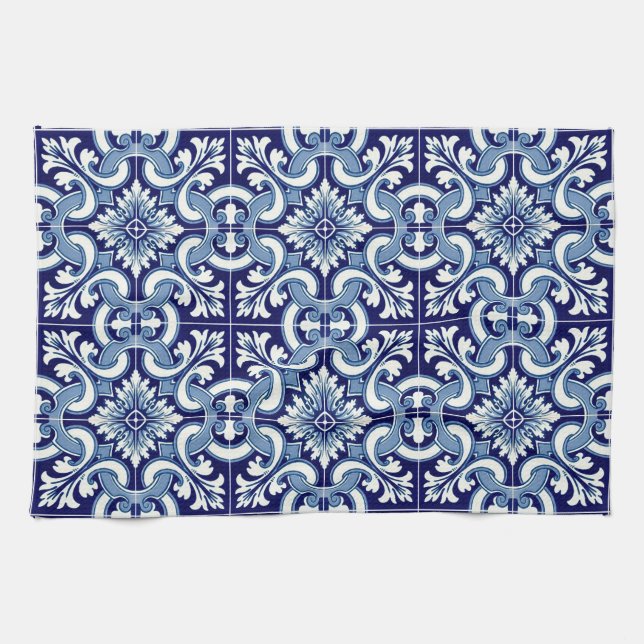 Paño De Cocina Baldosa azul portuguesa (Horizontal)