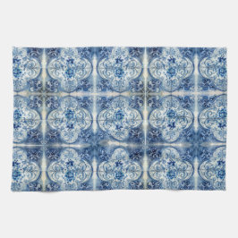 Paño De Cocina Baldosas antiguas en azul delft