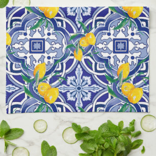 Paño De Cocina Baldosas azules,azulejos mediterráneos,majolica   