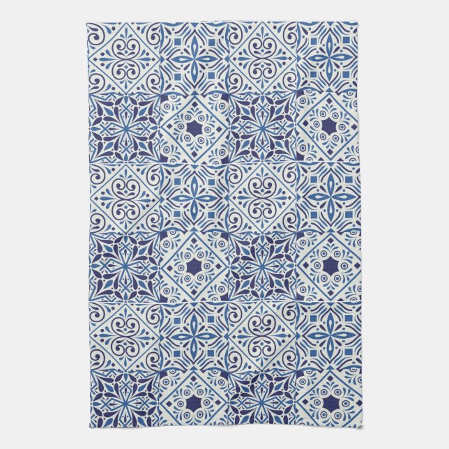 Paño De Cocina Baldosas azules portuguesas (Vertical)