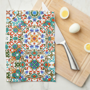 Paño De Cocina Baldosas marroquíes,mosaico,arte colorido