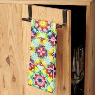 Paño De Cocina Baldosas mediterráneas, mosaicos de tinta de alcoh