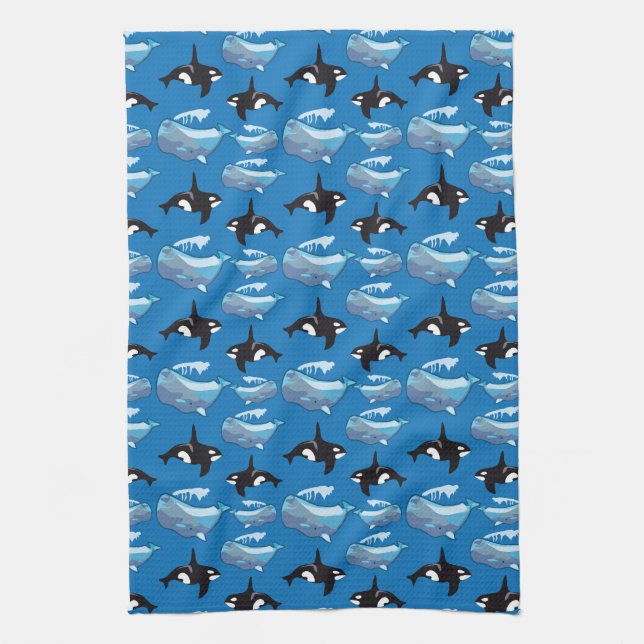 Paño De Cocina Ballenas (Vertical)