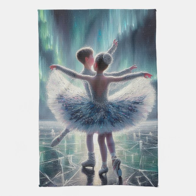 Paño De Cocina Ballet de Hielo Aurora (Vertical)