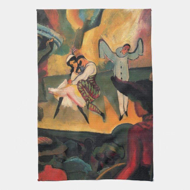 Paño De Cocina Ballet ruso, Rusia, Rusos, por August Macke (Vertical)