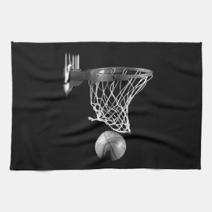 Paño De Cocina Baloncesto blanco y negro