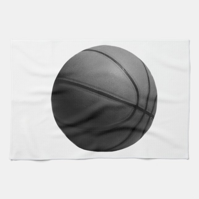 Paño De Cocina Baloncesto blanco y negro (Horizontal)