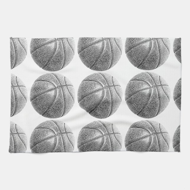 Paño De Cocina Baloncesto con efecto lápiz (Horizontal)