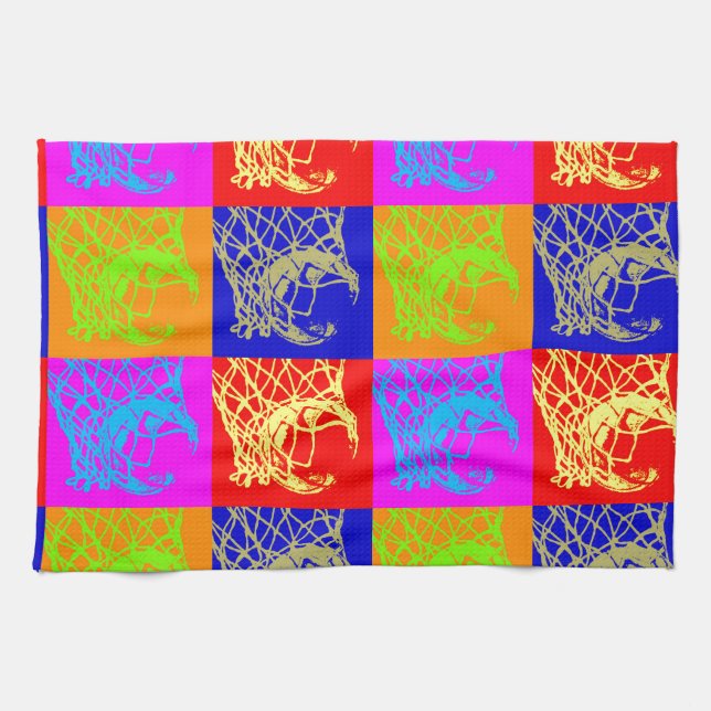 Paño De Cocina Baloncesto de arte pop (Horizontal)