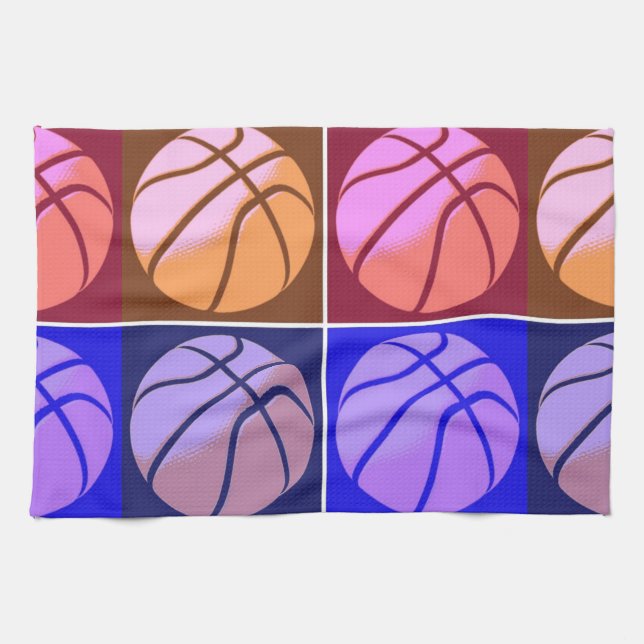 Paño De Cocina Baloncesto de arte pop (Horizontal)
