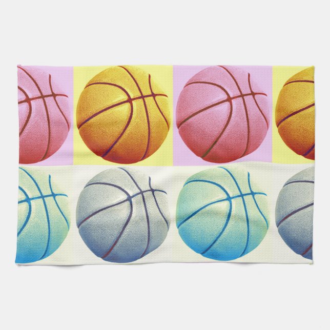 Paño De Cocina Baloncesto de arte pop (Horizontal)