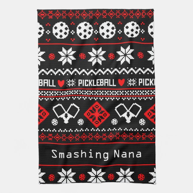 Paño De Cocina 😄 Baloncesto 🎄 Navidades feos Estilo suéter (Vertical)