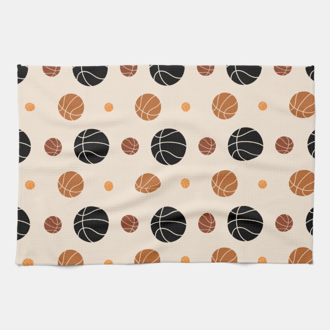 Paño De Cocina Baloncesto, patrón de regalo deportivo (Horizontal)