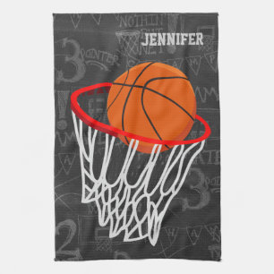 Paño De Cocina Baloncesto personalizado y aro de la pizarra