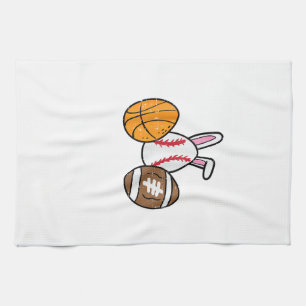 Paño De Cocina Balones de Pascua Baloncesto Béisbol Fútbol Chico 