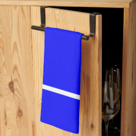 Paño De Cocina Banda blanca azul profunda