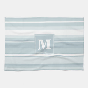 Paño De Cocina Bandas azules de hielo monograma