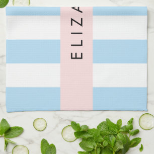 Paño De Cocina Bandas azules, Patrón rayado, Líneas, Su Nombre